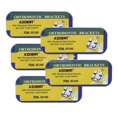 Dental Orthodontic Monoblock Metal Brackets Braces Mini Roth 022 3-4-5 Hook