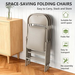 Make Changes Folding Chairs 4 Pack Pu Leather Padded Folding Chairs For Outside