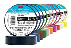 3M Temflex Multi-Purpose Vinyl Electrical Tape 165, Orange, .75in x60ft, 1 roll
