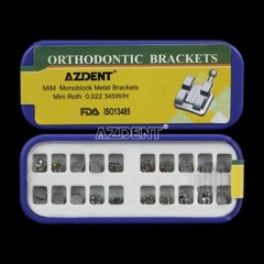 Dental Orthodontic Monoblock Metal Brackets Braces Mini Roth 022 3-4-5 Hook