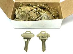 QTY 7 Schlage 35-135 Premier Homes Key Blanks – Nickel Silver