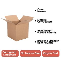 6x6x6 small shipping box, 10/20 pieces, for packaging, mailing, storage