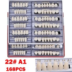 168Pcs Acrylic Resin Denture #22 Dental Upper Lower Shade A1 Teeth Set HOT #22A1