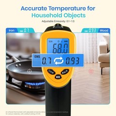 Etekcity Infrared Thermometer Laser Temperature Gun 774, Meat Dark Yellow