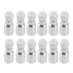 12-Pack 1/2″ Hydraulic Hose End Fittings: 1/2″ I.D. Hose x 1/2″ JIC 37 ° Female