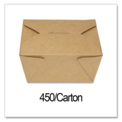 GEN KS10120 Take-Out Box, 30 oz, 5.06 x 4.27 x 2.4, Brown, Paper, 450/Ct