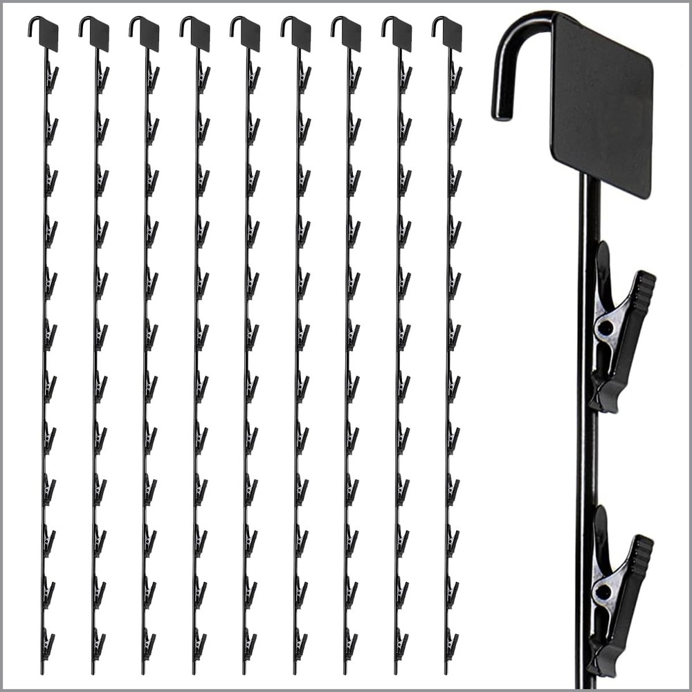 10x Hanging Merchandise Strip Chip Display Rack Retail Bagged Snack Hanger Clip