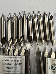 20pcs M2 HSS #4 center drills 1/8×5/16×2-1/8″ #530-400