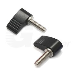 M6 Adjustable Clamping Thumb Screw Wing Knob Hand Lever Grip Bolt Al + Stainless
