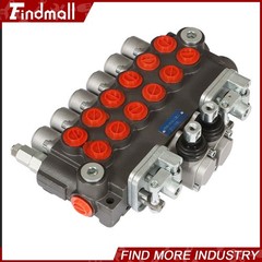 11 GPM Hydraulic Backhoe Directional Control Valve w/ 2 Joysticks,6 Spool