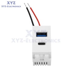 Type 128 USB Power Module 220V Socket 5V 2.1A USB+Type-C Charge Socket Module
