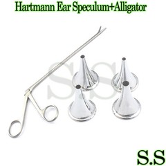 5 Pcs Set HARTMANN Ear Speculum Micro Alligator 3″ENT Surgical Nasal DS-1143