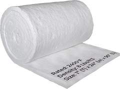 Ceramic Fiber Insulation Blanket – 8# Density – 2400F – 1” x 24” x 96” in size.