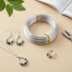 2mm 33 Feet Aluminum Craft Wire, Bendable Armature Wire, Mental Silver Bendable