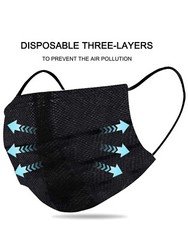 10 – 100 PCS Black Face Mask Mouth & Nose Protector Respirator Masks with Filter