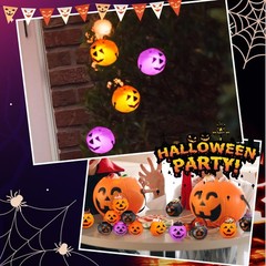 Lallisa 50 Halloween Mini Pumpkin 2.4 x inches, Orange, Black, Purple