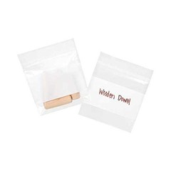 Dazzling Displays 100-Pack 2 Mil 2 x 3 Inch, Clear with White Block