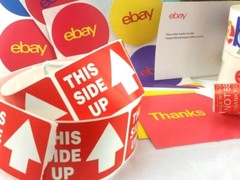 EBAY Branded Shipping Packing Supplies HUGE Variety Lot of 156 Tape Stickers ETC