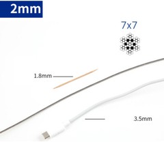 304/A2 Stainless Steel Wire Rope Cable Dia 0.3mm 0.4mm 0.45mm 0.5mm 0.6mm 0.8mm