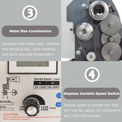 WM210V 8″*32″ Precision Metal Bench Lathe Inch Thread Metalworking Bench Lathe