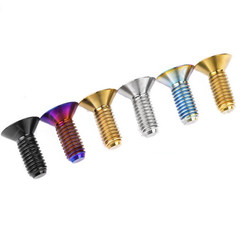 M8x20mm Inner Plum Countersunk T30 Torx Head Ti Titanium Bolts Screws Motorbike