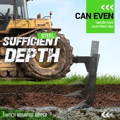 Hitch Mounted Ripper Shank Middle Buster Plow For 2″ Receiver Adapters Tractors