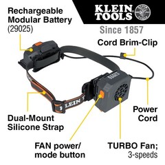 Klein Tools 60155 Cooling Fan for Hard Hat and Safety Helmet