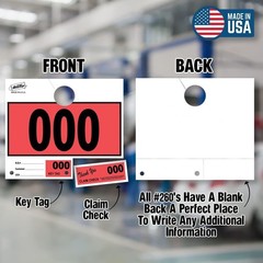 1000 Car Dealer Service Hang Tags Mechanic Repair Shop 3 Piece System – Orange