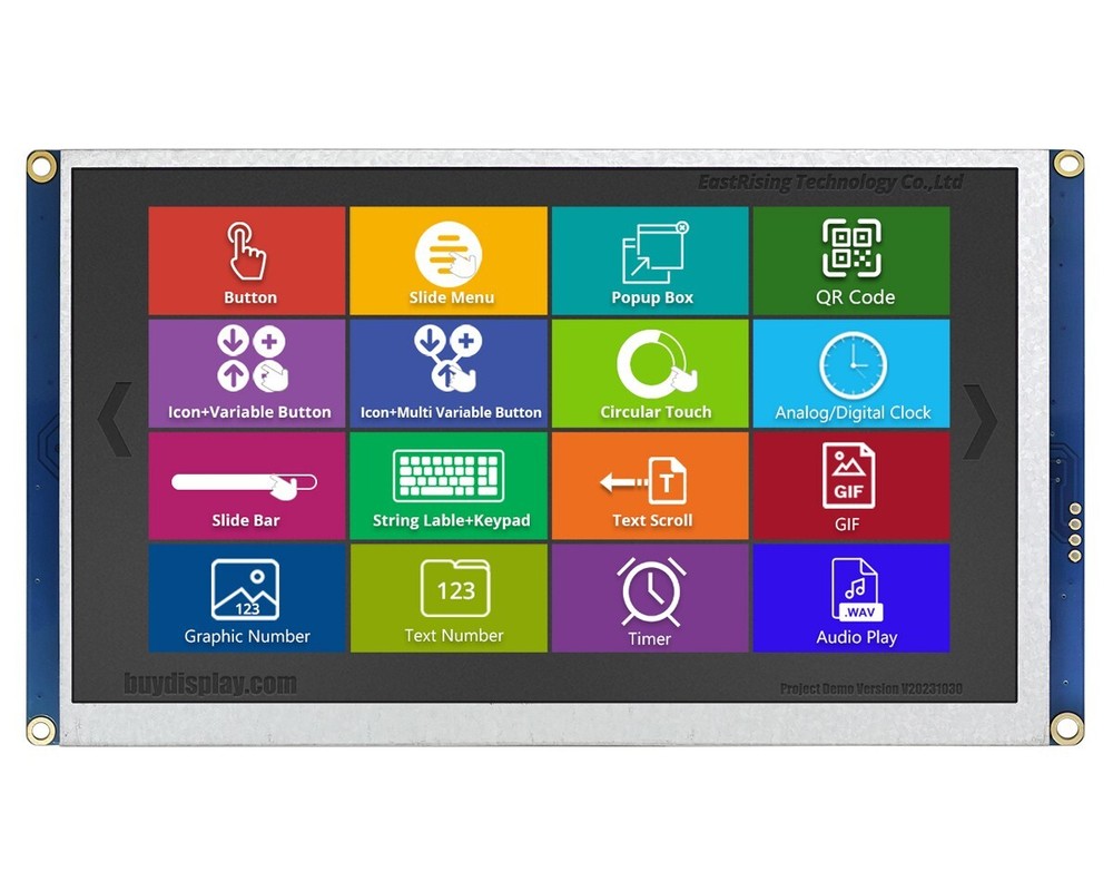 7 inch HMI Intelligent Smart UART SPI Touch 800×480 TFT LCD Display
