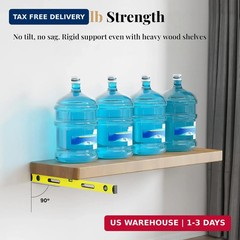 8pcs Wall Shelf Brackets Heavy Duty Floating Shelf Bracket Hidden,Invisible Blac