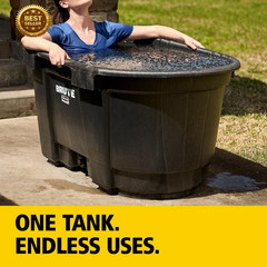 Stock Tank 100-Gallons Structural Foam Heavy Duty Container for Livestock/Animal