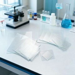 4 Pcs 60x60mm Glass Streak Plate Lab Glass Slides Microscope Glass Slides