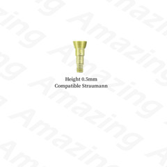 NC Dental Closure Screw NC Healing Cap Abutment Height 0/0.5mm Fits ITI Yellow