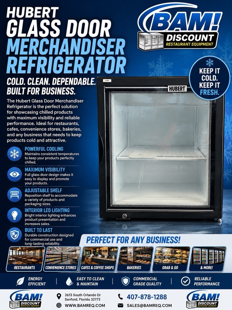 Hubert Glass Door Merchandiser Refrigerator