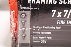 Grabber (23V) #7 X 7/16 In. Phillips Pan-Framing Head Fine Thread 15,000 Screws