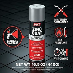 LAUCO Zinc Coat Weld-Thru Primer 15.5 oz, Pack of 1, Zinc Rich Spray for