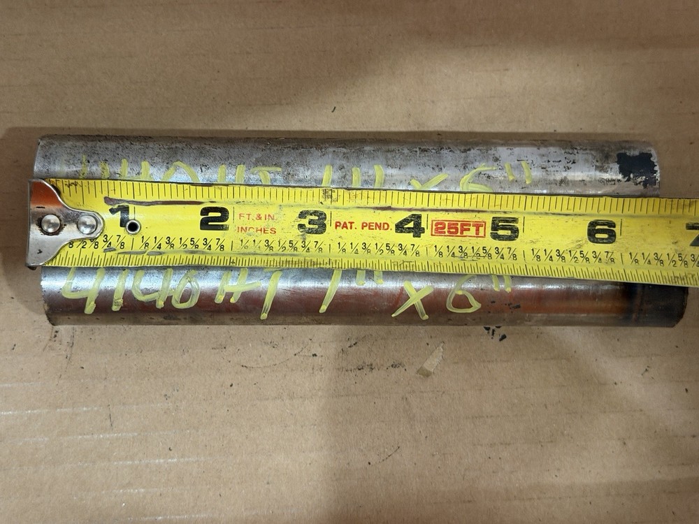 4140 Hot Rolled Steel Bar Round Stock Heat Treated 1” OD x ~6” Lot of 2