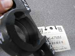Pillow Block 47MM. Part #RAK-47MM. 2 Bolt Housing. IPTCI. Series 47. NEW!