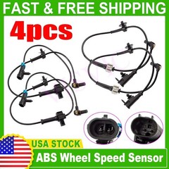 Front and Rear Left & Right ABS Wheel Speed Sensor 2 Pair for Chevy Silverado✅