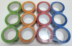 12 Rolls Ebay Shipping Tape Red Blue Green Orange 2″ x 75 Yard each – Branded