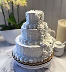 DEZICAKES Fake Wedding Cake Tier Cake Artificial Food Fake Ivory Wedding Cake