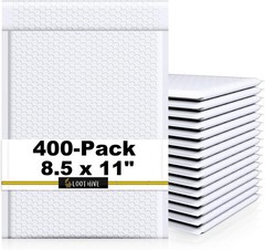 400-Pack WHITE 8.5 x 11″ Padded POLY BUBBLE MAILER #2 shipping mailing envelope