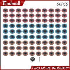 Findmall 90 Pcs 2″ Fine Medium And Coarse Torque Sanding Discs with 1/4″ Holder