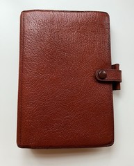 Vintage Filofax Winchester Organizer 4CL Real Calf Leather Brown Personal Size