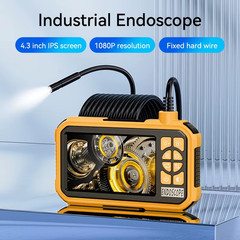 2600mAh Battery Industrial Endoscope Camera for Pipe Borescope with 4.3 inch Scr