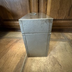 VTG Metal File Box & Key Lock Excelsior USA 12.5 x5.5×10 Gray Steel