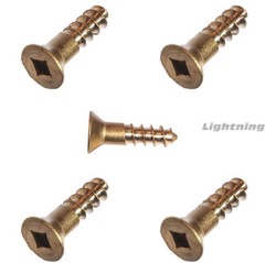#10 x 1-3/4″ Silicon Bronze Wood Screws, Flat Head, Square Drive Qty 100