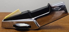 Vintage DYMO 1570 Manual Label Maker Embosser Handheld Chrome Black Tested Works