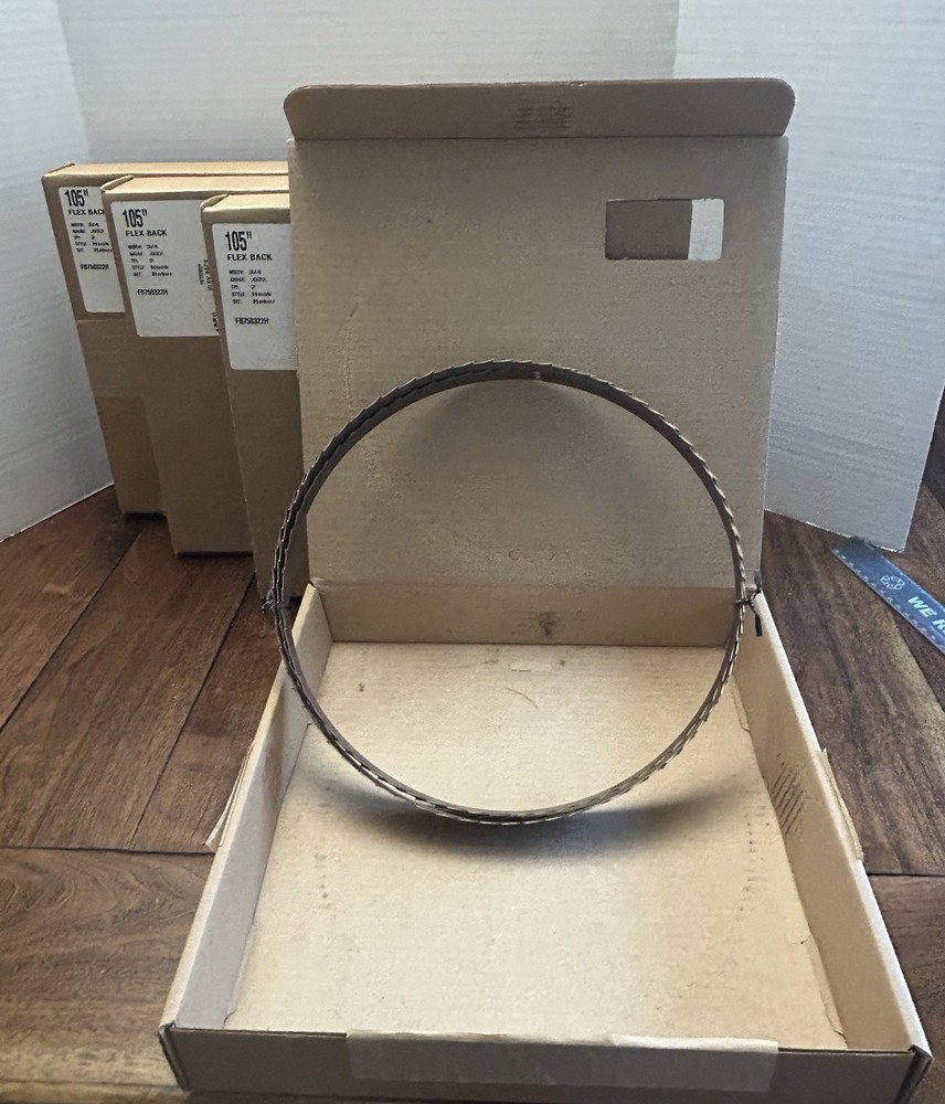 Set Of 4 Boxed Morse Band Saw Blades Hook Tooth Raker