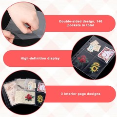 30 Sheets A5 Clear Binder, 1/2/4 Plastic Sleeve for 7.5 X 5.9 Inches,